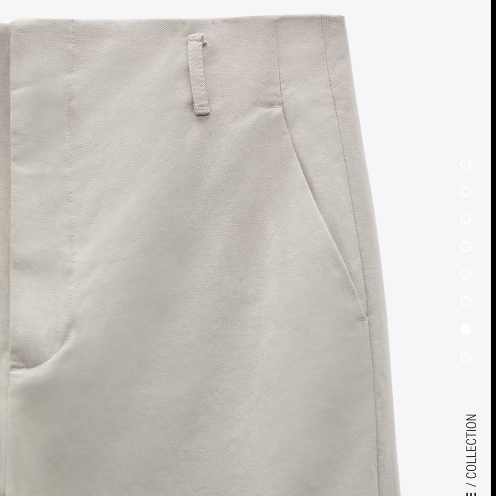 NWOT SLIGHT TEAR Cropped tapered fit pants — Zara - Picture 6 of 8